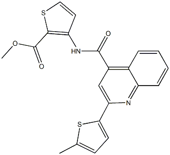 methyl 3-({[2-(5-methyl-2-thienyl)-4-quinolinyl]carbonyl}amino)-2-thiophenecarboxylate,353468-83-4,结构式