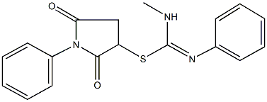 2,5-dioxo-1-phenyl-3-pyrrolidinyl N-methyl-N'-phenylimidothiocarbamate Structure