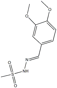 N'-(3,4-dimethoxybenzylidene)methanesulfonohydrazide 化学構造式