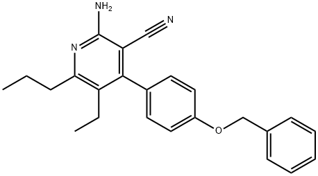 2-amino-4-[4-(benzyloxy)phenyl]-5-ethyl-6-propylnicotinonitrile Structure