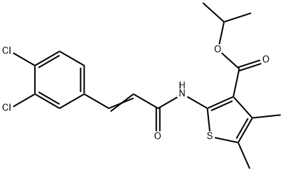 353470-30-1 isopropyl 2-{[3-(3,4-dichlorophenyl)acryloyl]amino}-4,5-dimethyl-3-thiophenecarboxylate