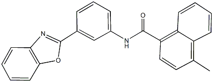 N-[3-(1,3-benzoxazol-2-yl)phenyl]-4-methyl-1-naphthamide Struktur