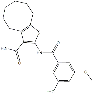 2-[(3,5-dimethoxybenzoyl)amino]-4,5,6,7,8,9-hexahydrocycloocta[b]thiophene-3-carboxamide|