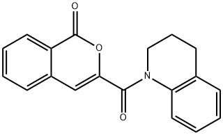 3-(3,4-dihydro-1(2H)-quinolinylcarbonyl)-1H-isochromen-1-one 结构式