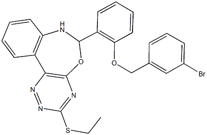 353471-21-3 6-{2-[(3-bromobenzyl)oxy]phenyl}-3-(ethylsulfanyl)-6,7-dihydro[1,2,4]triazino[5,6-d][3,1]benzoxazepine