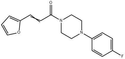 1-(4-fluorophenyl)-4-[3-(2-furyl)acryloyl]piperazine Struktur