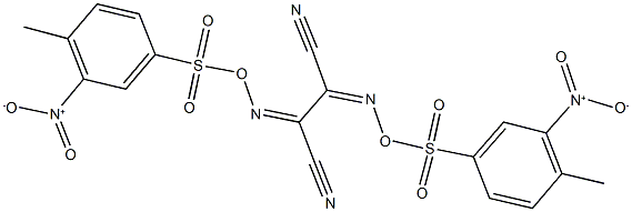 2,3-bis{[({3-nitro-4-methylphenyl}sulfonyl)oxy]imino}succinonitrile Struktur
