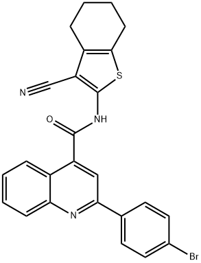 2-(4-bromophenyl)-N-(3-cyano-4,5,6,7-tetrahydro-1-benzothiophen-2-yl)-4-quinolinecarboxamide Structure