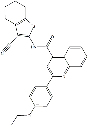 N-(3-cyano-4,5,6,7-tetrahydro-1-benzothien-2-yl)-2-(4-ethoxyphenyl)-4-quinolinecarboxamide Structure