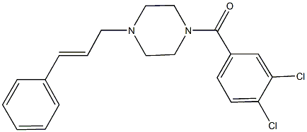 1-cinnamyl-4-(3,4-dichlorobenzoyl)piperazine,353471-62-2,结构式