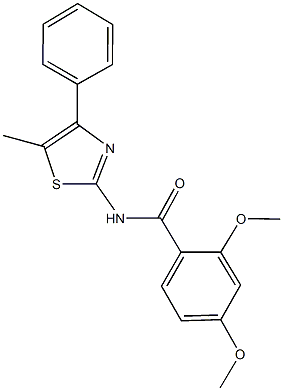 353471-65-5 2,4-dimethoxy-N-(5-methyl-4-phenyl-1,3-thiazol-2-yl)benzamide