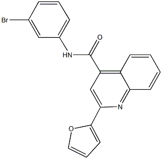 N-(3-bromophenyl)-2-(2-furyl)-4-quinolinecarboxamide 化学構造式