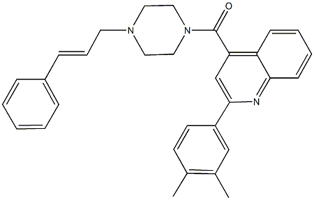 353471-87-1 4-[(4-cinnamyl-1-piperazinyl)carbonyl]-2-(3,4-dimethylphenyl)quinoline