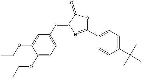 2-(4-tert-butylphenyl)-4-(3,4-diethoxybenzylidene)-1,3-oxazol-5(4H)-one Structure