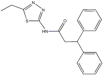 N-(5-ethyl-1,3,4-thiadiazol-2-yl)-3,3-diphenylpropanamide Structure