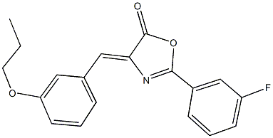2-(3-fluorophenyl)-4-(3-propoxybenzylidene)-1,3-oxazol-5(4H)-one 化学構造式