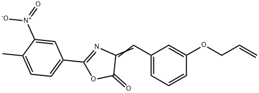 353472-04-5 4-[3-(allyloxy)benzylidene]-2-{3-nitro-4-methylphenyl}-1,3-oxazol-5(4H)-one