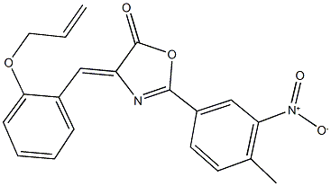 4-[2-(allyloxy)benzylidene]-2-{3-nitro-4-methylphenyl}-1,3-oxazol-5(4H)-one Struktur