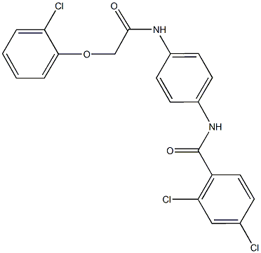2,4-dichloro-N-(4-{[(2-chlorophenoxy)acetyl]amino}phenyl)benzamide 化学構造式