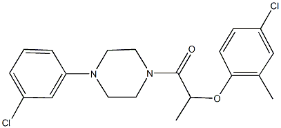 1-[2-(4-chloro-2-methylphenoxy)propanoyl]-4-(3-chlorophenyl)piperazine,353472-37-4,结构式