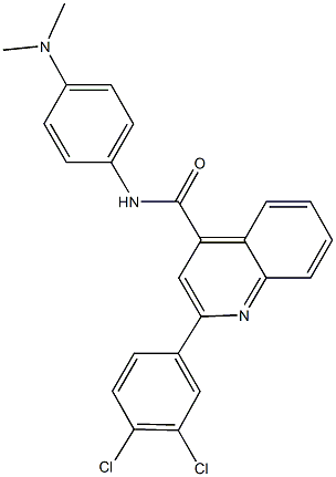 2-(3,4-dichlorophenyl)-N-[4-(dimethylamino)phenyl]-4-quinolinecarboxamide|