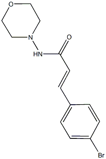 3-(4-bromophenyl)-N-(4-morpholinyl)acrylamide 化学構造式