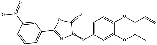 4-[4-(allyloxy)-3-ethoxybenzylidene]-2-{3-nitrophenyl}-1,3-oxazol-5(4H)-one Struktur