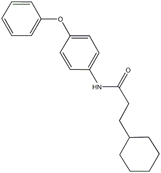 3-cyclohexyl-N-(4-phenoxyphenyl)propanamide 化学構造式