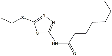 N-[5-(ethylsulfanyl)-1,3,4-thiadiazol-2-yl]heptanamide 结构式