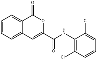 N-(2,6-dichlorophenyl)-1-oxo-1H-isochromene-3-carboxamide Struktur