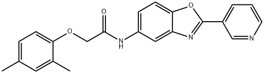 2-(2,4-dimethylphenoxy)-N-[2-(3-pyridinyl)-1,3-benzoxazol-5-yl]acetamide Struktur