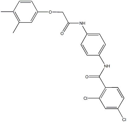 2,4-dichloro-N-(4-{[(3,4-dimethylphenoxy)acetyl]amino}phenyl)benzamide Structure