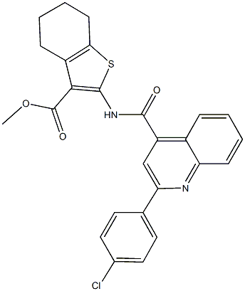 methyl 2-({[2-(4-chlorophenyl)-4-quinolinyl]carbonyl}amino)-4,5,6,7-tetrahydro-1-benzothiophene-3-carboxylate|