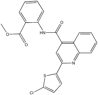 methyl 2-({[2-(5-chloro-2-thienyl)-4-quinolinyl]carbonyl}amino)benzoate Struktur