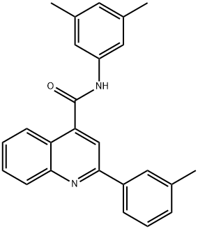 N-(3,5-dimethylphenyl)-2-(3-methylphenyl)-4-quinolinecarboxamide Structure