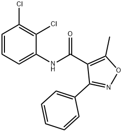 N-(2,3-dichlorophenyl)-5-methyl-3-phenyl-4-isoxazolecarboxamide Structure