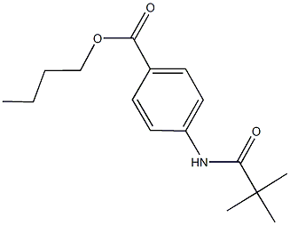 butyl 4-[(2,2-dimethylpropanoyl)amino]benzoate Struktur