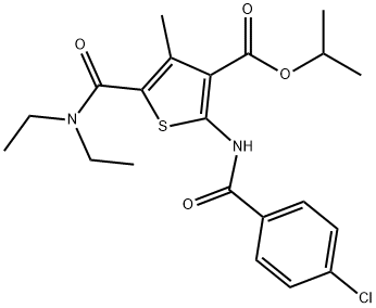 353474-33-6 isopropyl 2-[(4-chlorobenzoyl)amino]-5-[(diethylamino)carbonyl]-4-methyl-3-thiophenecarboxylate