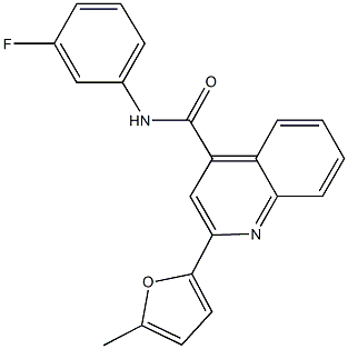 N-(3-fluorophenyl)-2-(5-methyl-2-furyl)-4-quinolinecarboxamide Structure