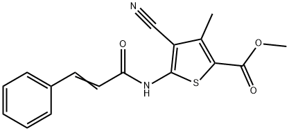 methyl 5-(cinnamoylamino)-4-cyano-3-methyl-2-thiophenecarboxylate,353474-45-0,结构式