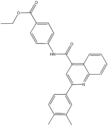 353474-49-4 ethyl 4-({[2-(3,4-dimethylphenyl)-4-quinolinyl]carbonyl}amino)benzoate