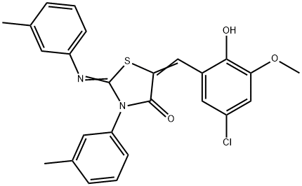 353474-54-1 5-(5-chloro-2-hydroxy-3-methoxybenzylidene)-3-(3-methylphenyl)-2-[(3-methylphenyl)imino]-1,3-thiazolidin-4-one