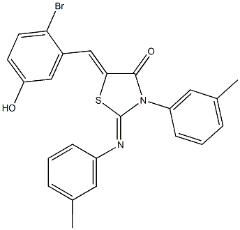 5-(2-bromo-5-hydroxybenzylidene)-3-(3-methylphenyl)-2-[(3-methylphenyl)imino]-1,3-thiazolidin-4-one|