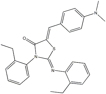 5-[4-(dimethylamino)benzylidene]-3-(2-ethylphenyl)-2-[(2-ethylphenyl)imino]-1,3-thiazolidin-4-one|