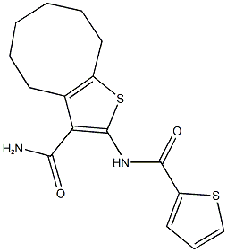 2-[(2-thienylcarbonyl)amino]-4,5,6,7,8,9-hexahydrocycloocta[b]thiophene-3-carboxamide|