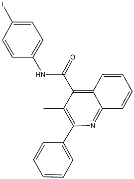 N-(4-iodophenyl)-3-methyl-2-phenyl-4-quinolinecarboxamide Struktur