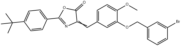4-{3-[(3-bromobenzyl)oxy]-4-methoxybenzylidene}-2-(4-tert-butylphenyl)-1,3-oxazol-5(4H)-one|