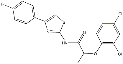 2-(2,4-dichlorophenoxy)-N-[4-(4-fluorophenyl)-1,3-thiazol-2-yl]propanamide Structure