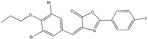 4-(3,5-dibromo-4-propoxybenzylidene)-2-(4-fluorophenyl)-1,3-oxazol-5(4H)-one Structure