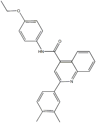 2-(3,4-dimethylphenyl)-N-(4-ethoxyphenyl)-4-quinolinecarboxamide,353475-81-7,结构式